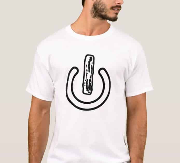 Bacon Power Symbol Shirt On Off