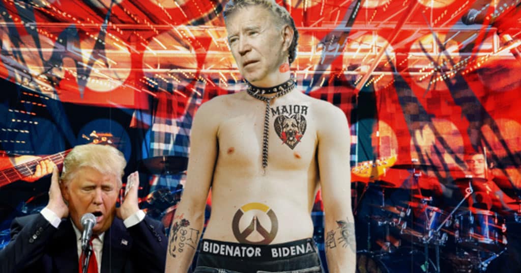 Joe Biden (Bidenator) is so badass. He has a tattoo of his beloved dog, Major, and classy Overwatch underwear on his chest. It's like a jungle sometimes—too much coolness to take for Trump.